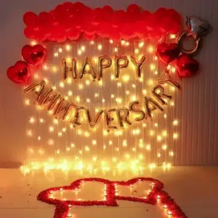 25th Silver Jubilee anniversary balloon ring decoration, Gurugram