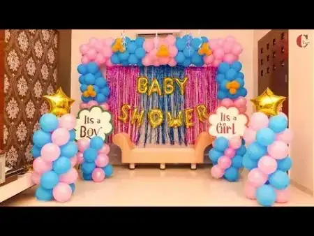 Organic pastel pink and gold balloon arch for baby shower, Gurugram