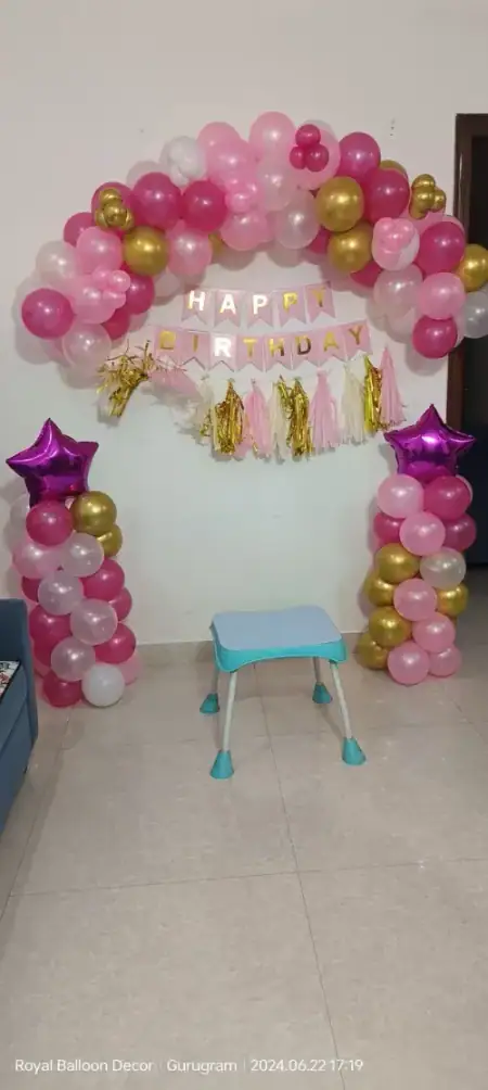 Baby shower welcome entrance balloon arch decoration, Gurugram
