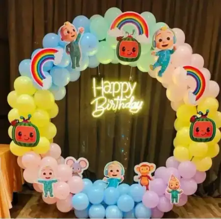 Jungle safari theme kids birthday balloon decoration, Gurugram