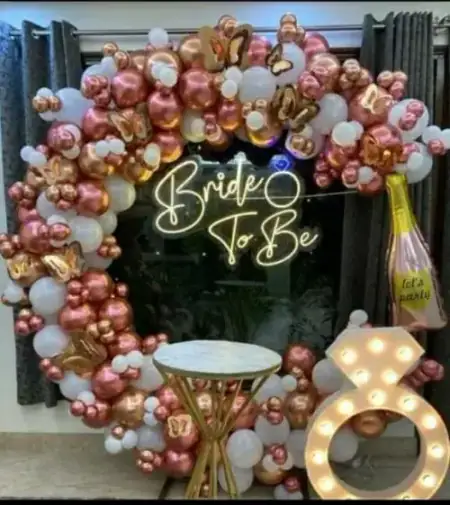 Rose Gold Bride To Be Decoration with Neon Sign