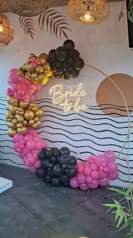 Spinster Party Decor with Fairy Lights & Balloons Gurugram