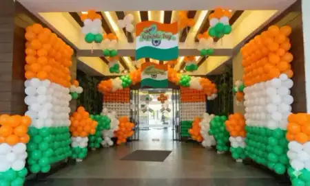 Republic Day Tri-Colour Balloon Arch Gurugram