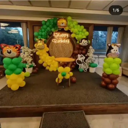 Jungle animals theme kids birthday decoration, Gurugram