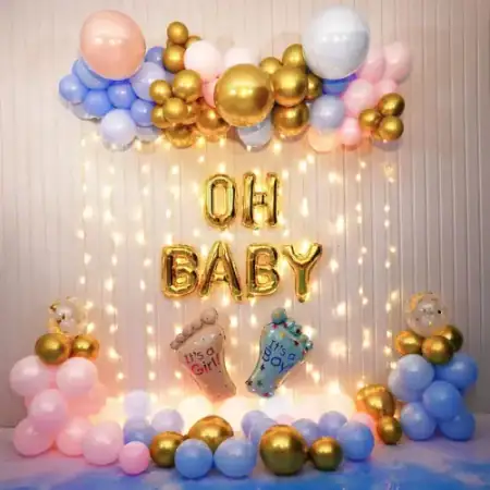 Oh Baby Pastel Balloon Ring Arch Decoration Gurugram 13